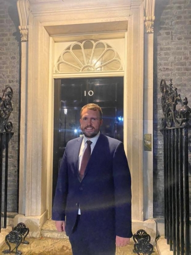 Jonathan outside 10 Downing Street