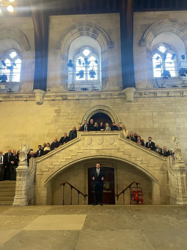 Jonathan and constituents in Westminster Hall